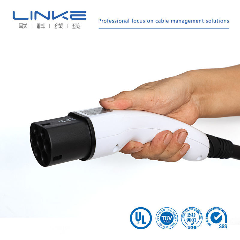 كابل شاحن سيارة كهربائية 32 أمبير 7 كيلو واط 16 أمبير، كابل شحن سيارة كهربائية بغلاف TPE وطول قابل للتخصيص