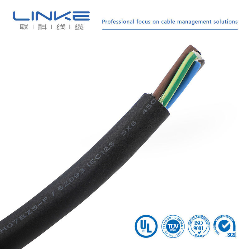 تخصيص XLPE3 Core 6 sup2 كابل شحن لشحن كومة سلك في تحت الأرض EV كابل شحن كومة