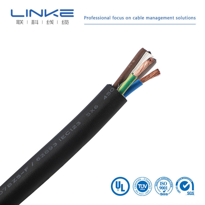 تخصيص XLPE3 Core 6 sup2 كابل شحن لشحن كومة سلك في تحت الأرض EV كابل شحن كومة
