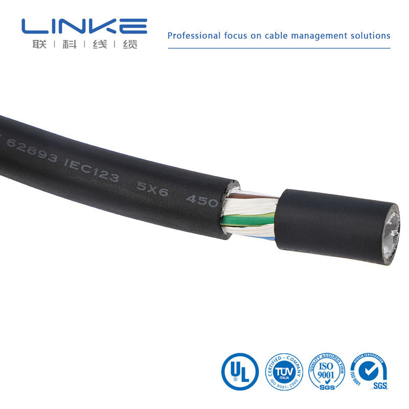تخصيص XLPE3 Core 6 sup2 كابل شحن لشحن كومة سلك في تحت الأرض EV كابل شحن كومة