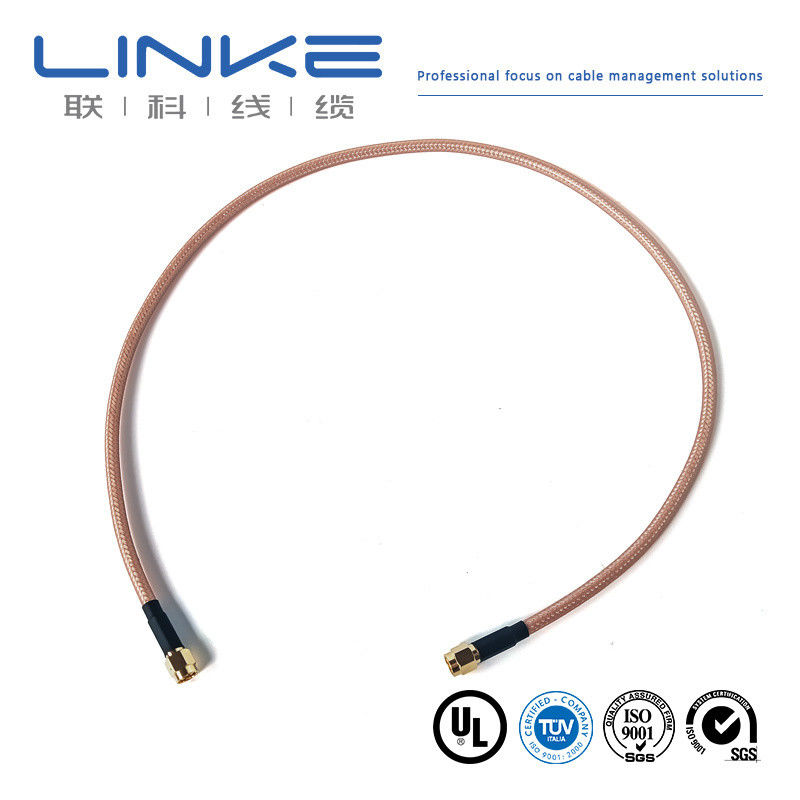 Wurth Elektronik RG142 كابل محوري 50 Ω، 4.95mm OD SMA ذكر إلى SMA ذكر أبيض كابل مركبات الطاقة الجديدة