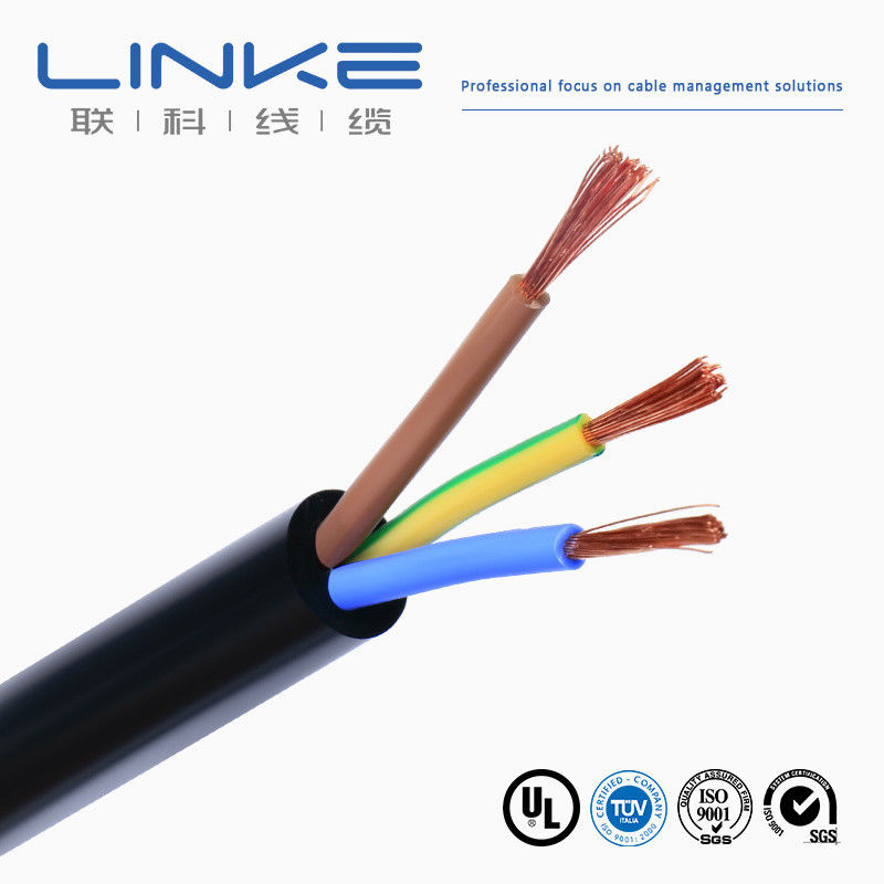 300/500v النحاس مزدوج عازل المتداخلة الموصل PVC 3core 4mm RVV الكهربائية كابل مرن