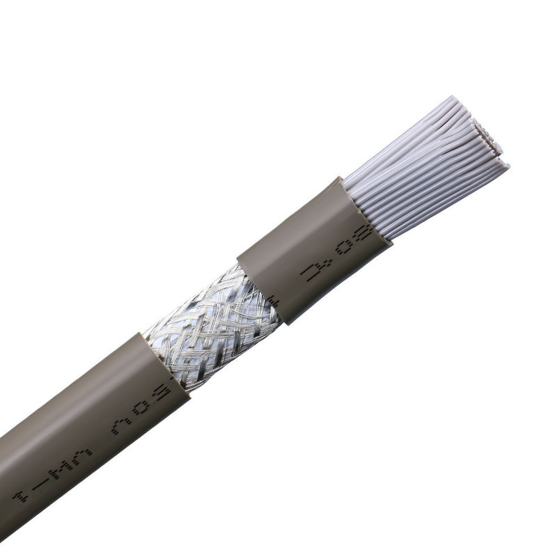 مادة الغطاء PVC UL2464 رمادية مع حافة حمراء 20 دبوس كابل مكبر الصوت الشريط المسطح