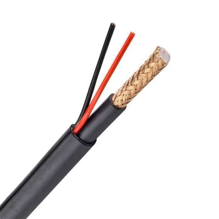 كابل كاميرات المراقبة الرقمي الدائري Rg59 2c الكهرباء OEM Rj59 كابل محوري لنظام الأمن