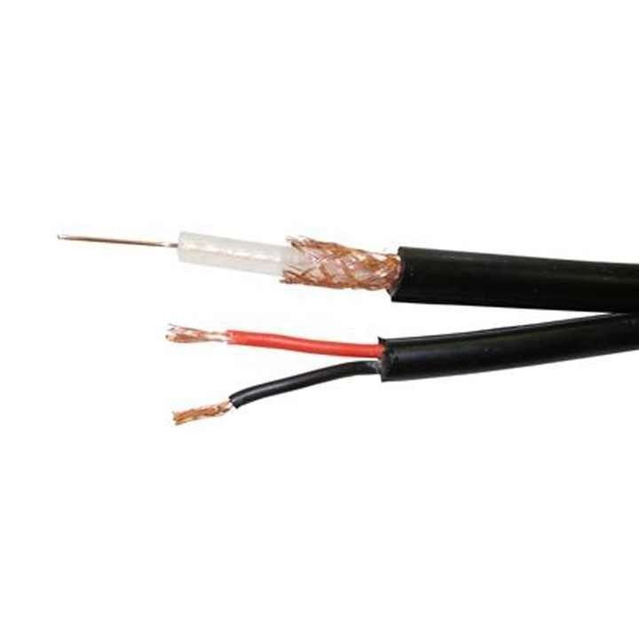 كابل كاميرات المراقبة الرقمي الدائري Rg59 2c الكهرباء OEM Rj59 كابل محوري لنظام الأمن