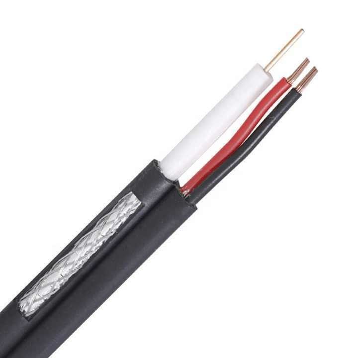 كابل كاميرات المراقبة الرقمي الدائري Rg59 2c الكهرباء OEM Rj59 كابل محوري لنظام الأمن