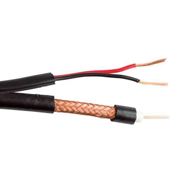 كابل كاميرات المراقبة الرقمي الدائري Rg59 2c الكهرباء OEM Rj59 كابل محوري لنظام الأمن
