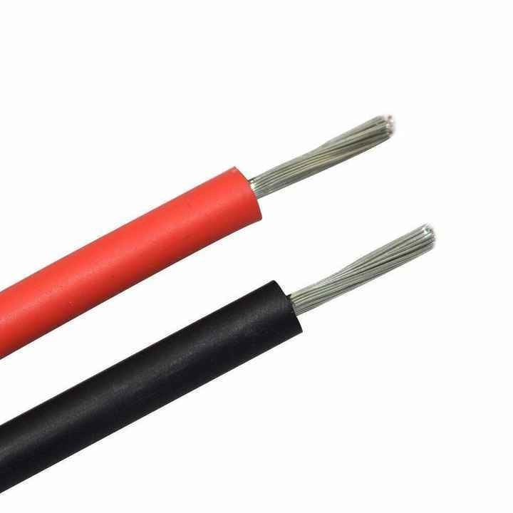 سلك معدني سلك فائق للطاقة الشمسية الكهربائية 4mm2 6mm2 كابل DC XLPE للوحة الشمسية العملة الولايات المتحدة