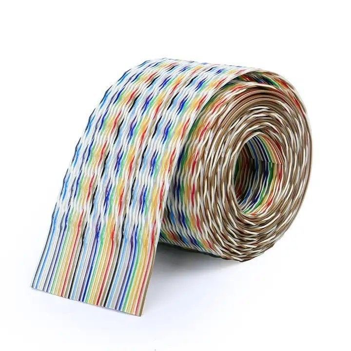 UL2651 28AWG 1.27mm Pitch 10pin 12pin Rainbow Ribbon Harness كابل مسطح للصناعة