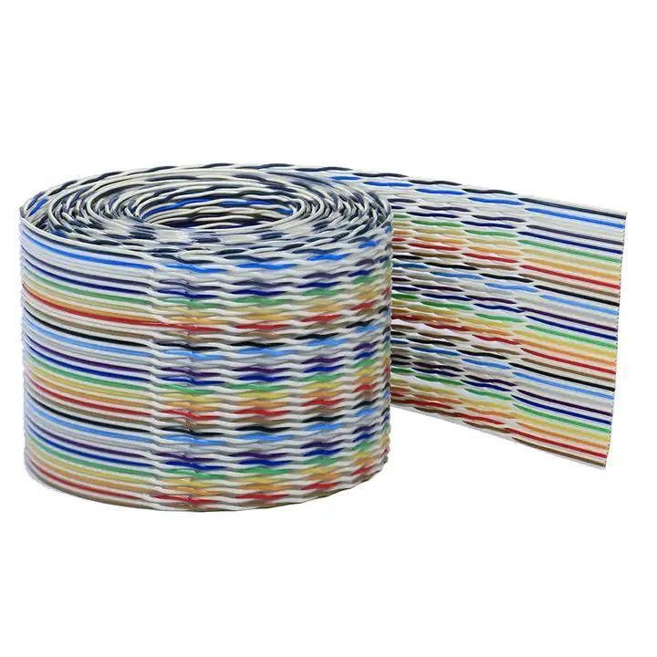 UL2651 28AWG 1.27mm Pitch 10pin 12pin Rainbow Ribbon Harness كابل مسطح للصناعة