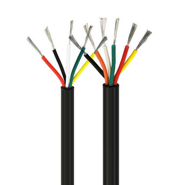 20AWG UL2464 متعدد النواة السلك الكهربائي 2 النواة PVC كابلات بيانات USB مرنة كابلات USB لفة الدفع الأولي درجة حرارة -60 ± 200C