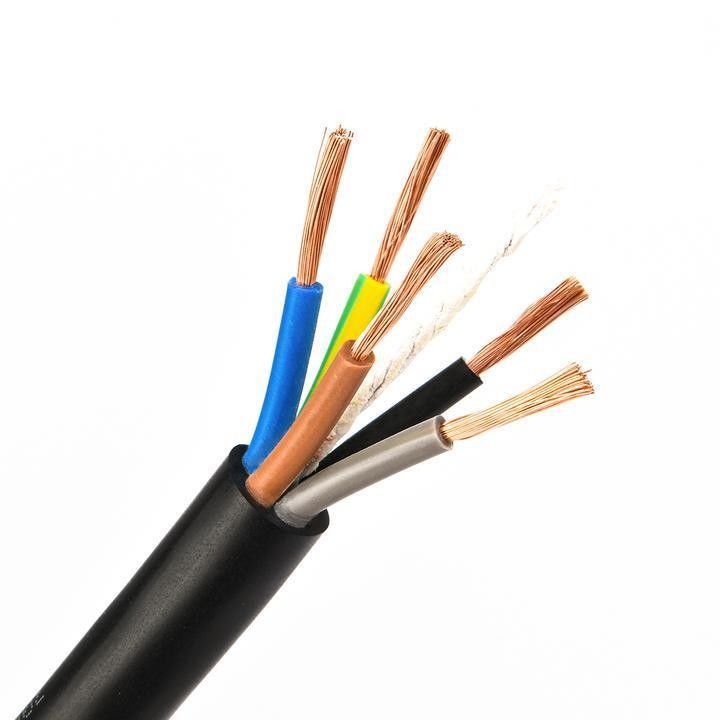 كابل كهربائي تحت الأرض ملفوف بمطاط PVC مرن 0.5mm2 للأداء السلس
