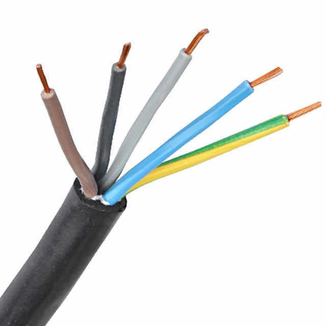 كابل مرن من نوع PVC معزول من أربعة نواة 3 * 6 + 1 * 4 للمعدات الكهربائية المنزلية والصناعية