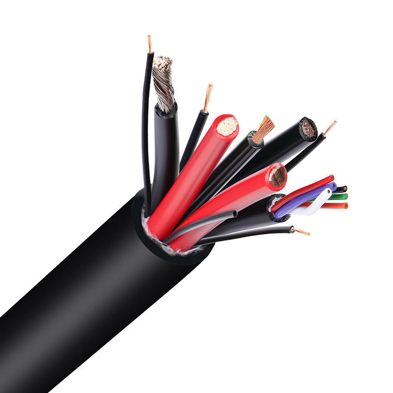 كابل مرن من نوع PVC معزول من أربعة نواة 3 * 6 + 1 * 4 للمعدات الكهربائية المنزلية والصناعية