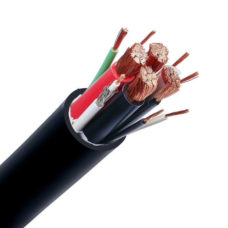 كابل مرن من نوع PVC معزول من أربعة نواة 3 * 6 + 1 * 4 للمعدات الكهربائية المنزلية والصناعية