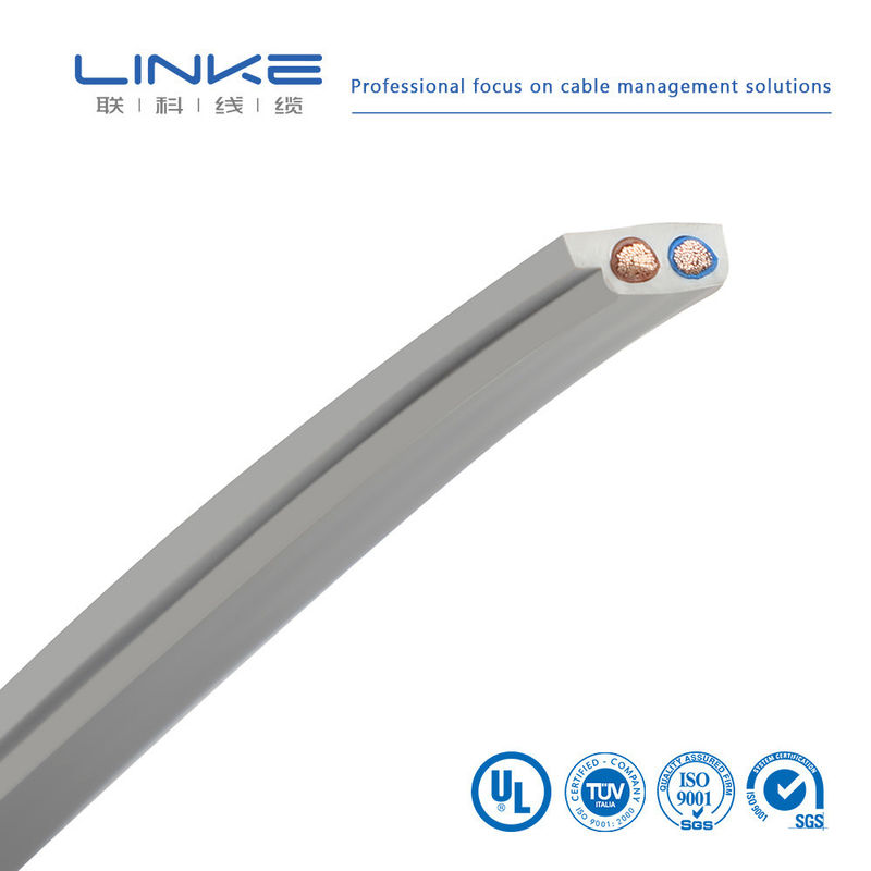 سلك كهرباء نصف الموصل المرن المطاطي المسطح ذو النواة 2 مع عزل النحاس والبي.في.سي.