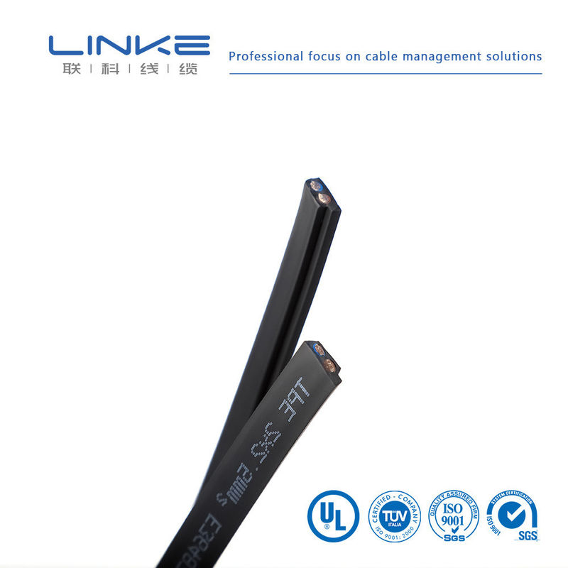 سلك كهرباء نصف الموصل المرن المطاطي المسطح ذو النواة 2 مع عزل النحاس والبي.في.سي.