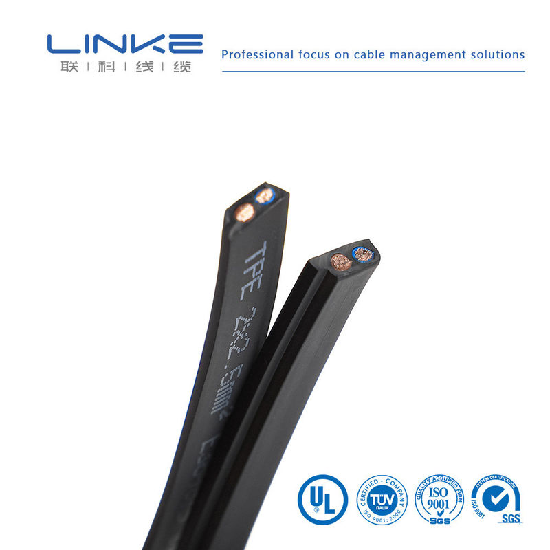 كابل مسطح بغلاف PVC ونواة نحاسية مطلي بالقصدير بجهد 300 فولت للتطبيقات السيارات والصناعية