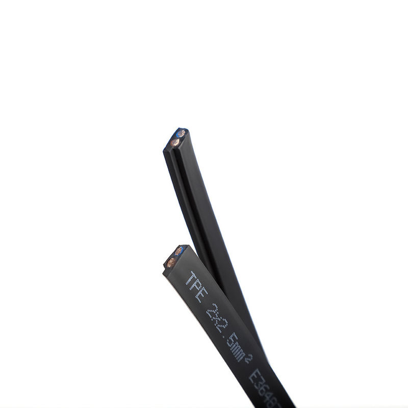 كابل مسطح بغلاف PVC ونواة نحاسية مطلي بالقصدير بجهد 300 فولت للتطبيقات السيارات والصناعية