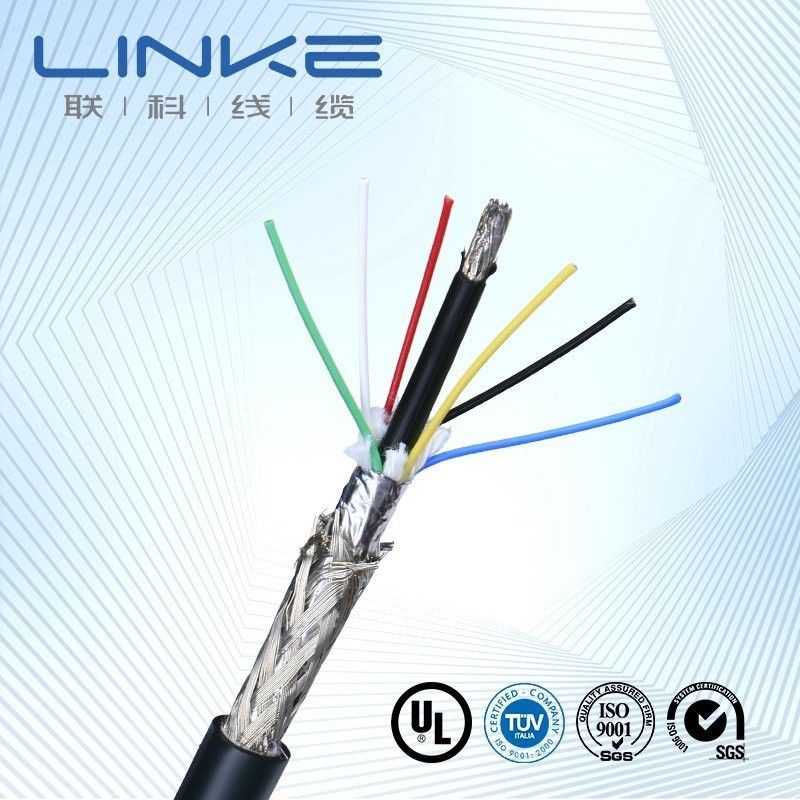 كابل تحكم متعدد النواة المحمي 26AWG 28AWG 4 cores Copper PVC Jacket Signal Cable