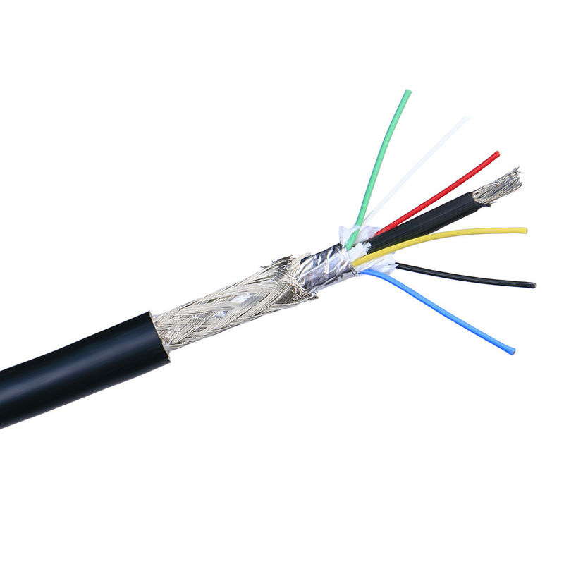 كابل تحكم متعدد النواة المحمي 26AWG 28AWG 4 cores Copper PVC Jacket Signal Cable