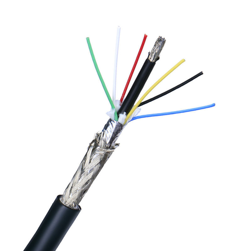 كابل تحكم متعدد النواة المحمي 26AWG 28AWG 4 cores Copper PVC Jacket Signal Cable