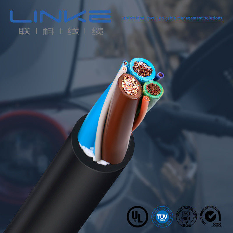 كابل شحن الكهرباء الكهربائية النحاسية الـ 600 فولت 16 آمبرة سلك AC EV لشحن سريع