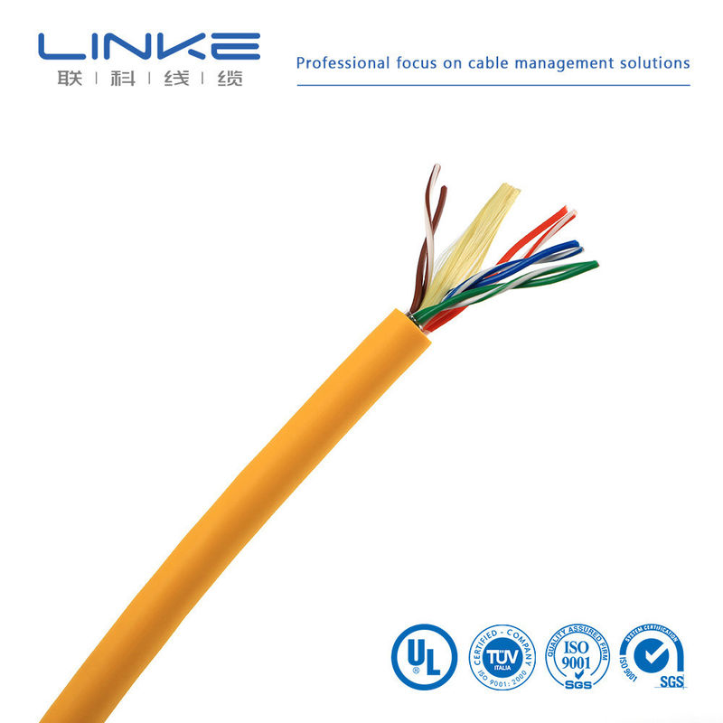 CAT5e UTP كابل LAN CCA 1000 قدم أصفر ملء اختياري عملة الولايات المتحدة الأمريكية الصفراء الصلبة