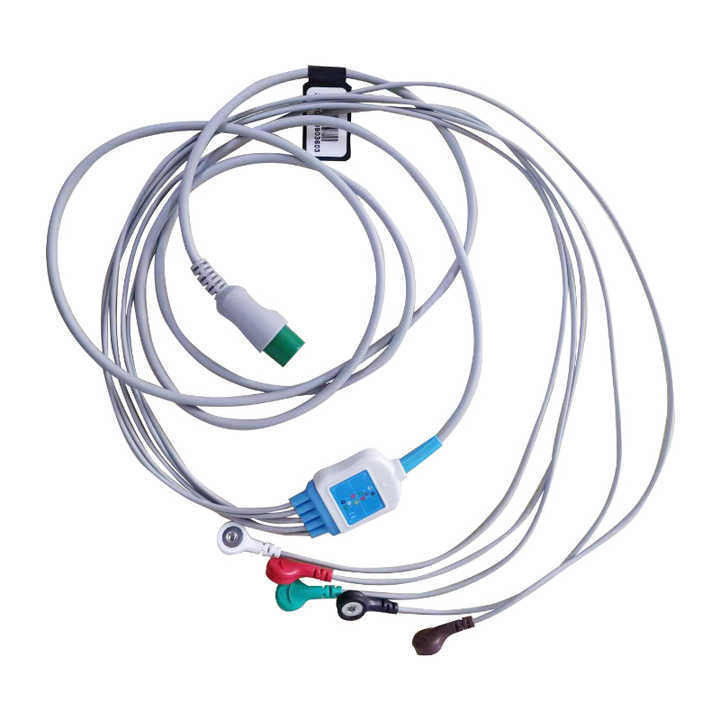 تخصيص ECG السلك الرئيسي 6p 3 سلك الرئيسي كابلات الصدمة Aha Trunk Cable كابل اتصال المعدات الطبية