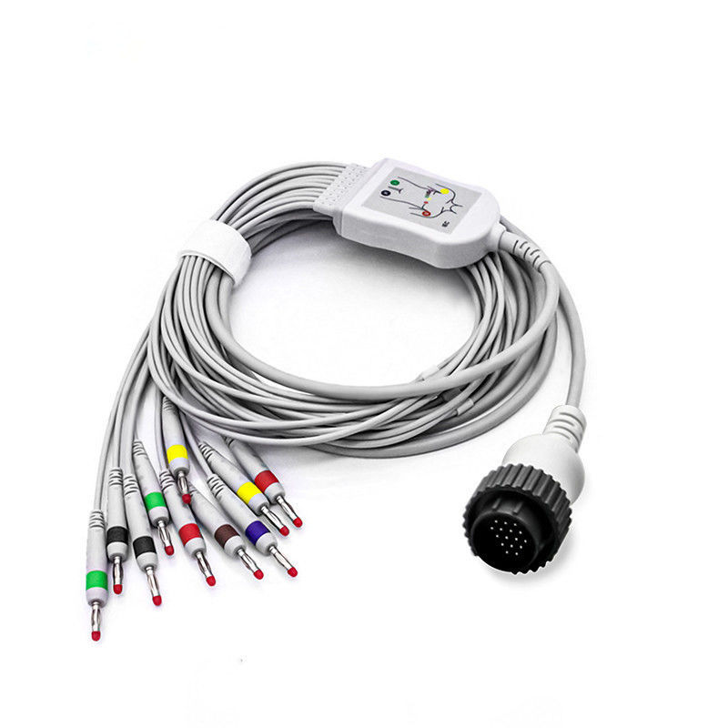 تخصيص ECG السلك الرئيسي 6p 3 سلك الرئيسي كابلات الصدمة Aha Trunk Cable كابل اتصال المعدات الطبية