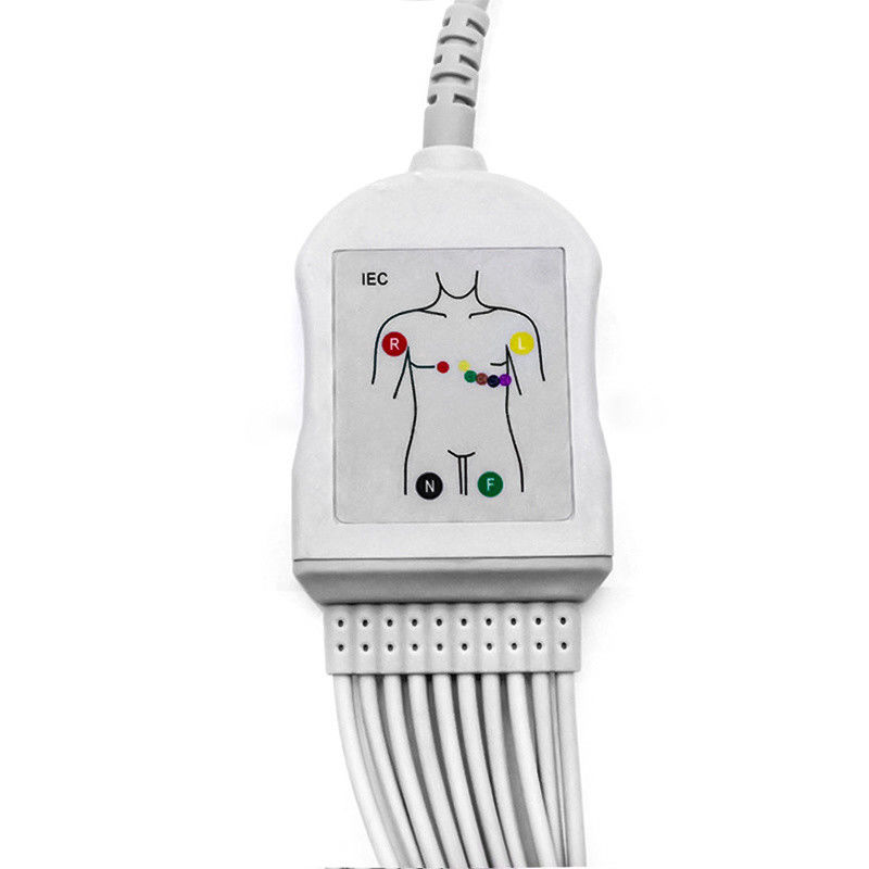 كابل TPU غلاف ECG مع قلب النحاس المعلب وخيارات تخصيص للمعدات الطبية