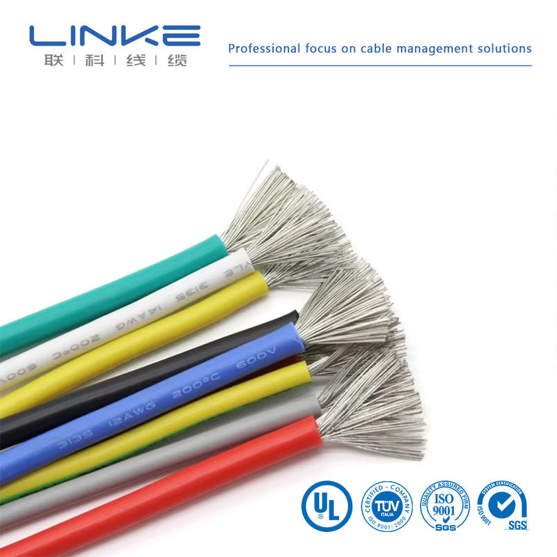 UL3135 سلك المطاط السيليكوني 30 28 26 24 22 20 18 16 14 12 10 AWG عازل ناعم النحاس الكترون LED مصباح إضاءة كابل