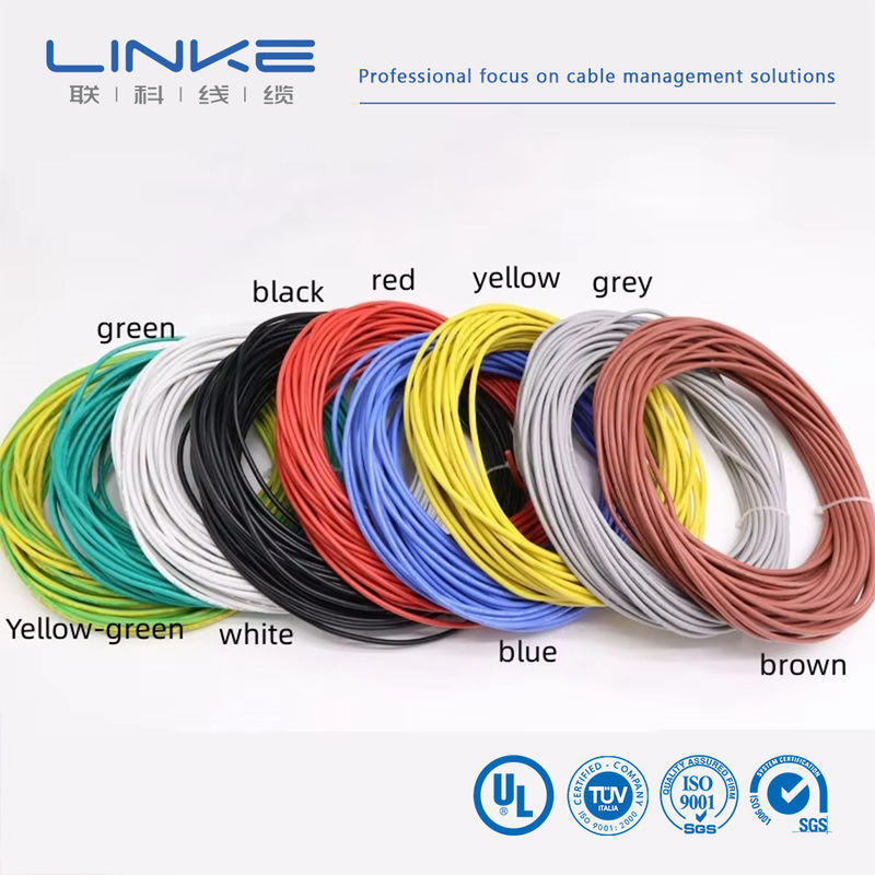 UL3135 سلك المطاط السيليكوني 30 28 26 24 22 20 18 16 14 12 10 AWG عازل ناعم النحاس الكترون LED مصباح إضاءة كابل