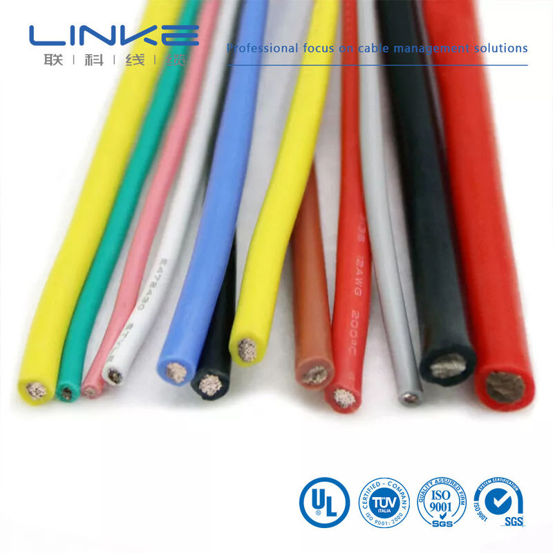 UL3135 سلك المطاط السيليكوني 30 28 26 24 22 20 18 16 14 12 10 AWG عازل ناعم النحاس الكترون LED مصباح إضاءة كابل