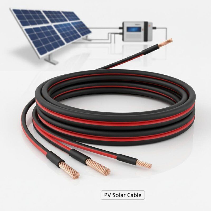 كابل شمسي من النحاس من 4mm إلى 16mm مع عزل XLPE للاتصالات في النظام الشمسي