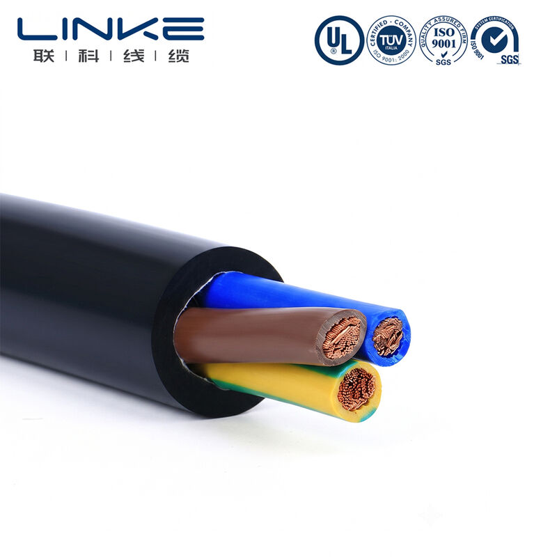 H05VV-F 3 النواة 6mm كابل طاقة مرن موصل نحيف النحاس المكشوف PVC سلك كهربائي متعدد النواة