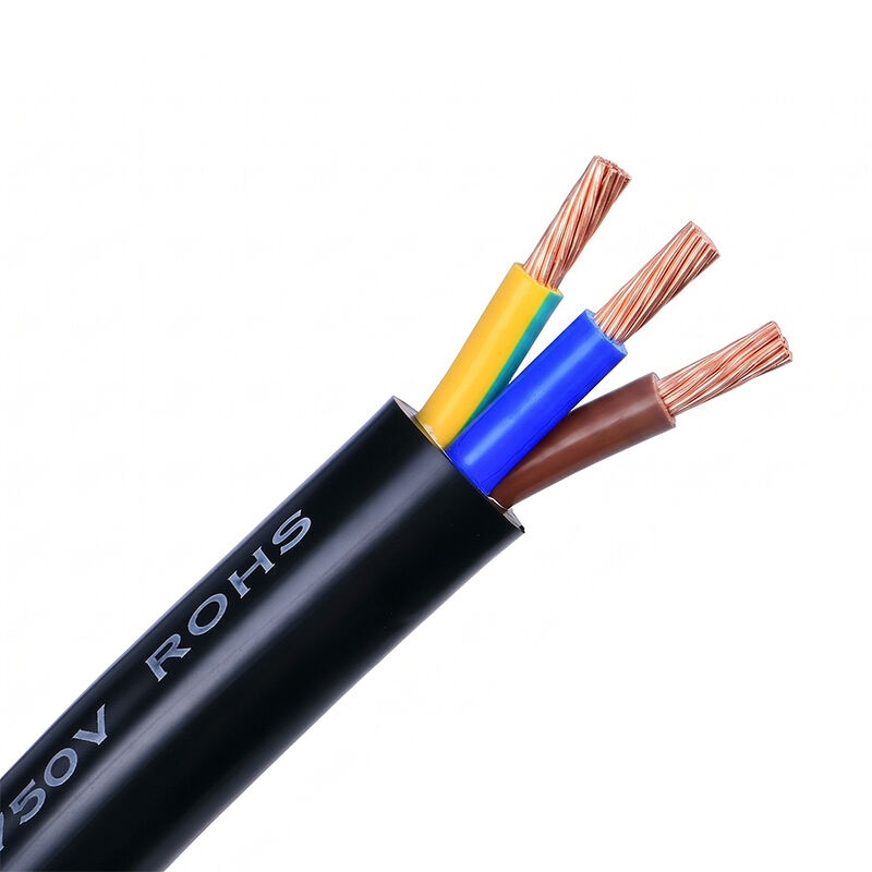 H05VV-F 3 النواة 6mm كابل طاقة مرن موصل نحيف النحاس المكشوف PVC سلك كهربائي متعدد النواة