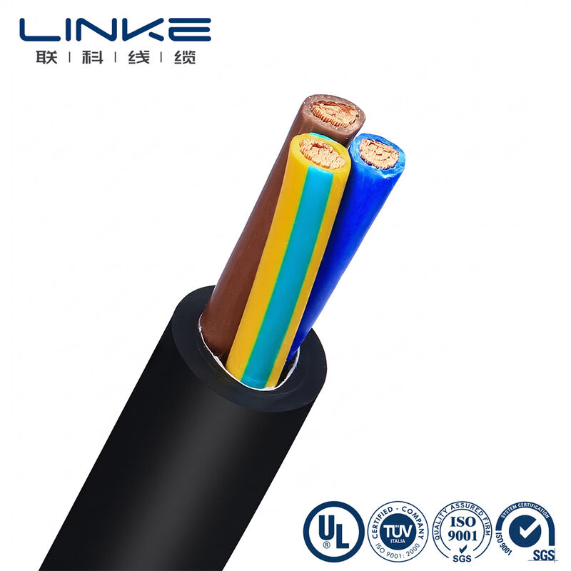 H05VV-F 3 النواة 6mm كابل طاقة مرن موصل نحيف النحاس المكشوف PVC سلك كهربائي متعدد النواة